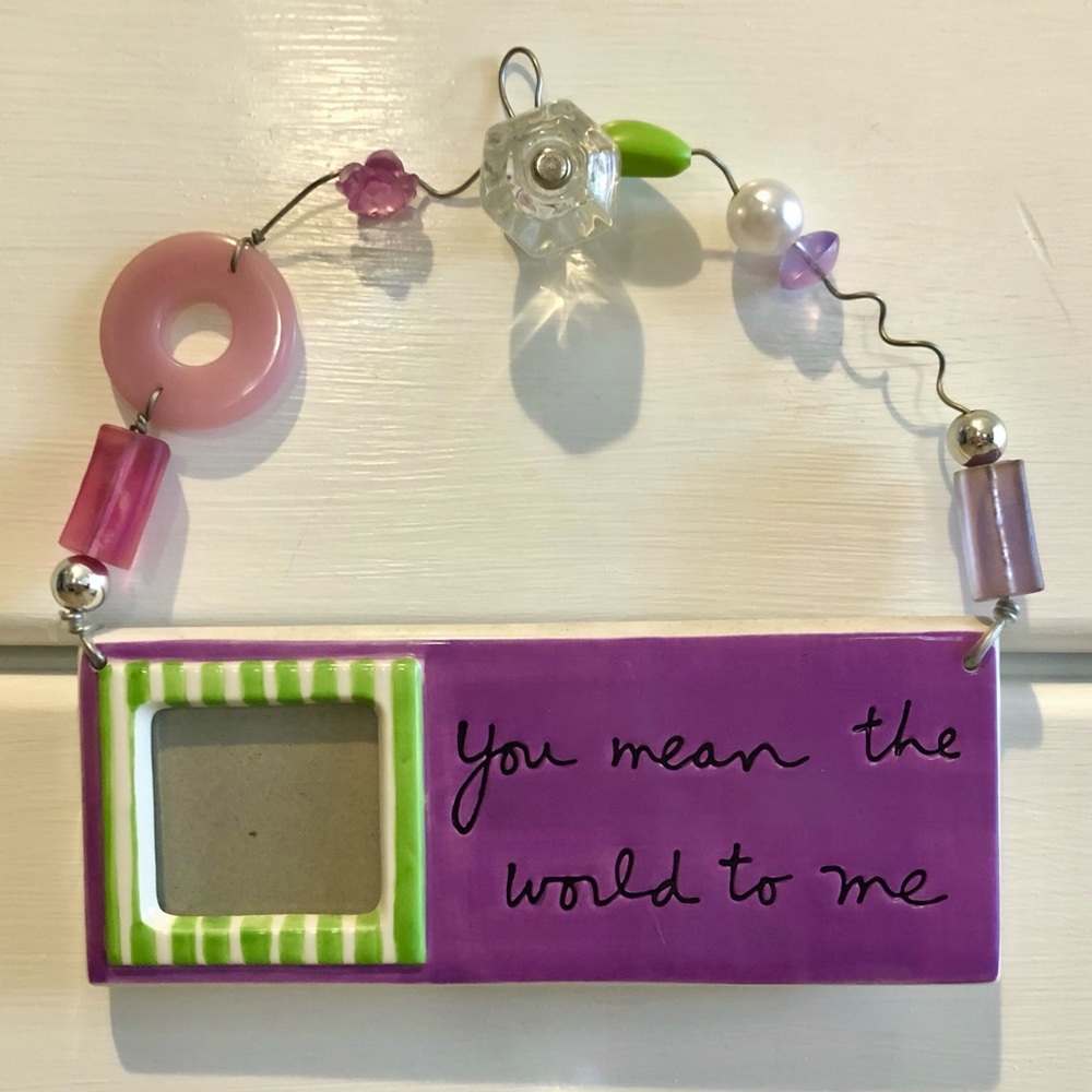 Handmade 2x2in ceramic photo frame